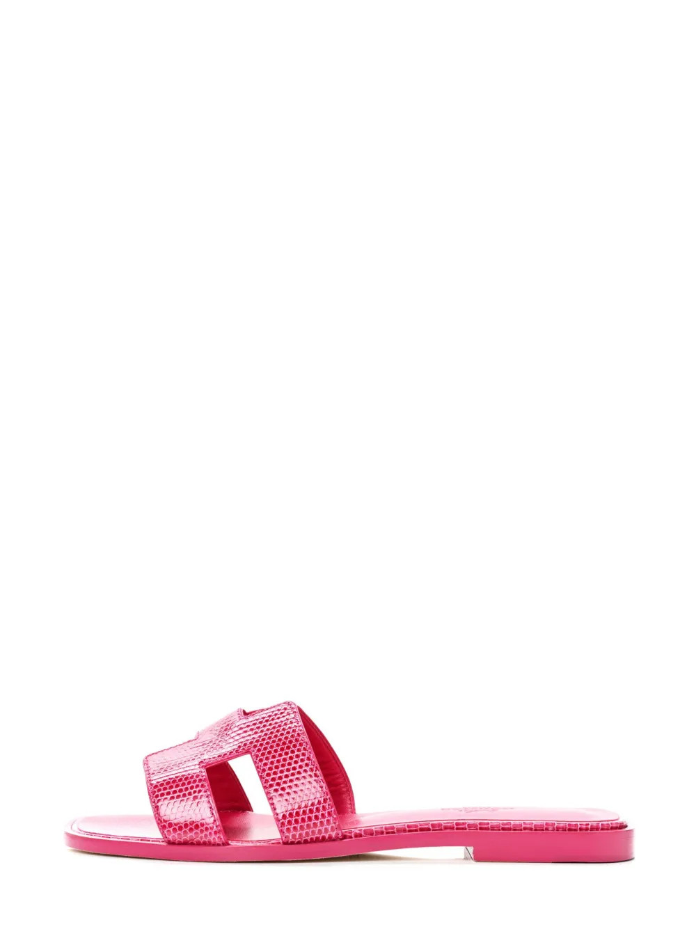 Hermès Pre-Owned Oran lizard-effect Sandals - Farfetch | Farfetch Global