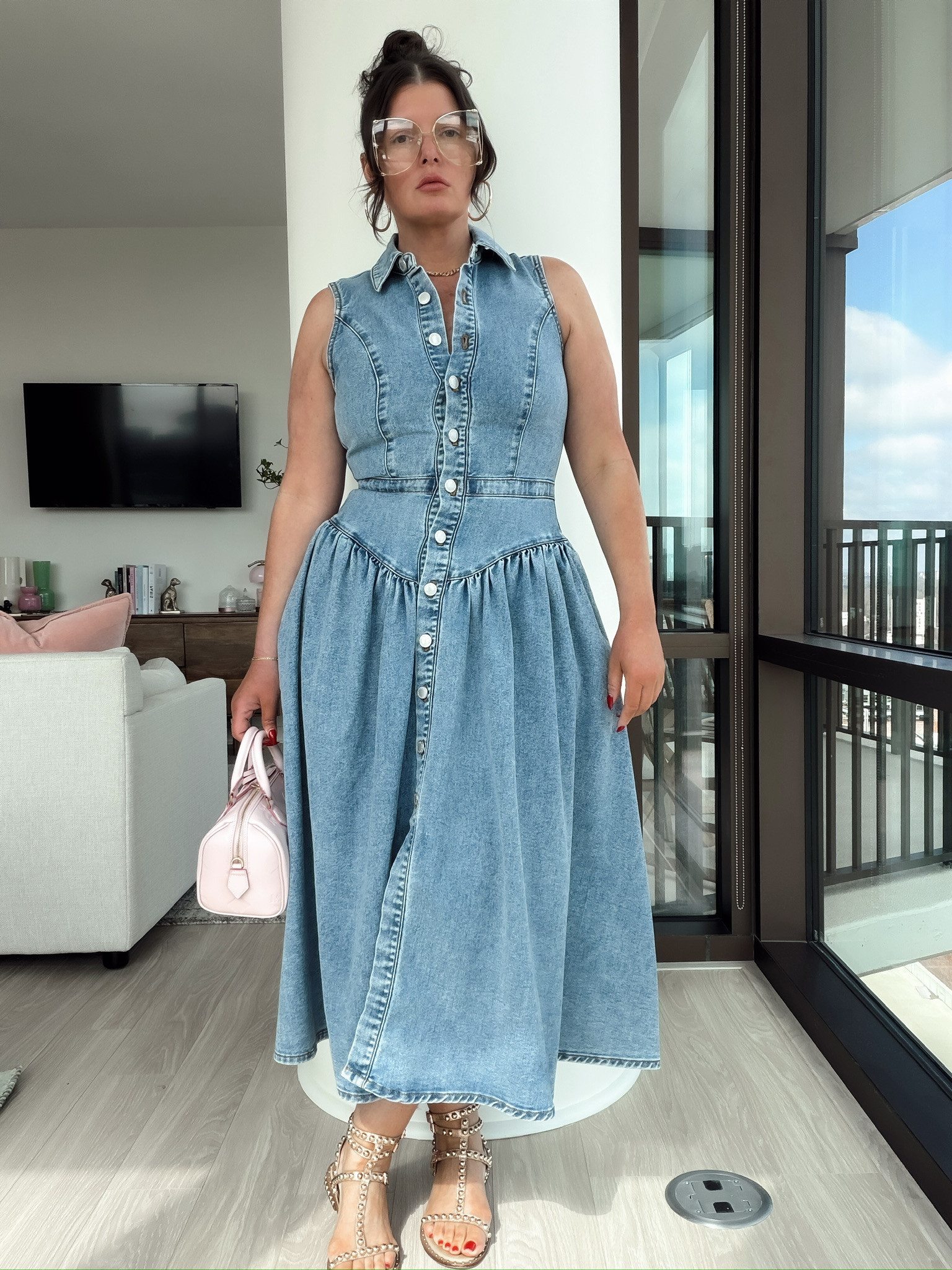 Styling this denim dress for spring!  

 #LTKgrwm #LTKootd #LTKSeasonal