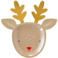 Rudolph Plates, Reindeer Kids Christmas Table, Fun Party Holiday Decor | Etsy (US)