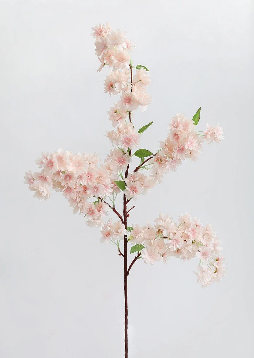 Soft Pink Faux Cherry Blossom Branch - 40" | Afloral