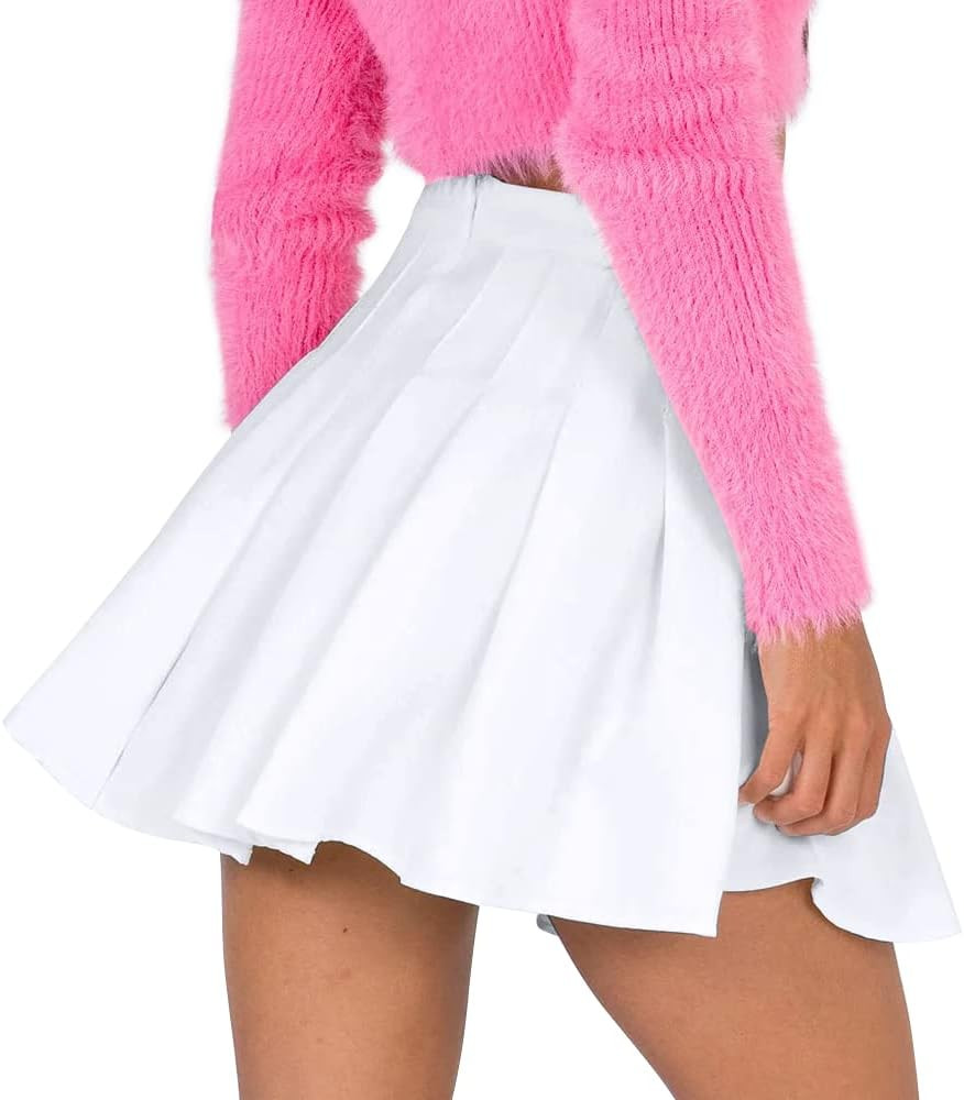 Pleated Mini Skirt High Waisted Tennis Skirts Skorts for Women Girls School Uniform Dress Cheer S... | Amazon (US)