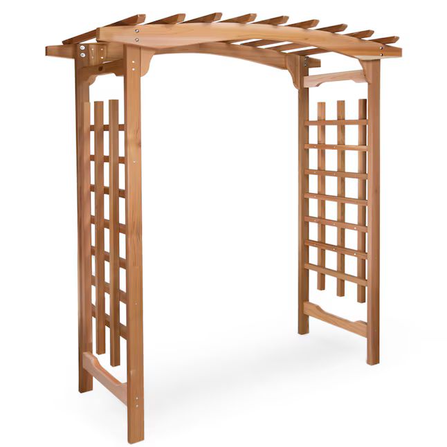 All Things Cedar 5.92-ft W x 7.25-ft H Natural Wood Garden Arbor | Lowe's