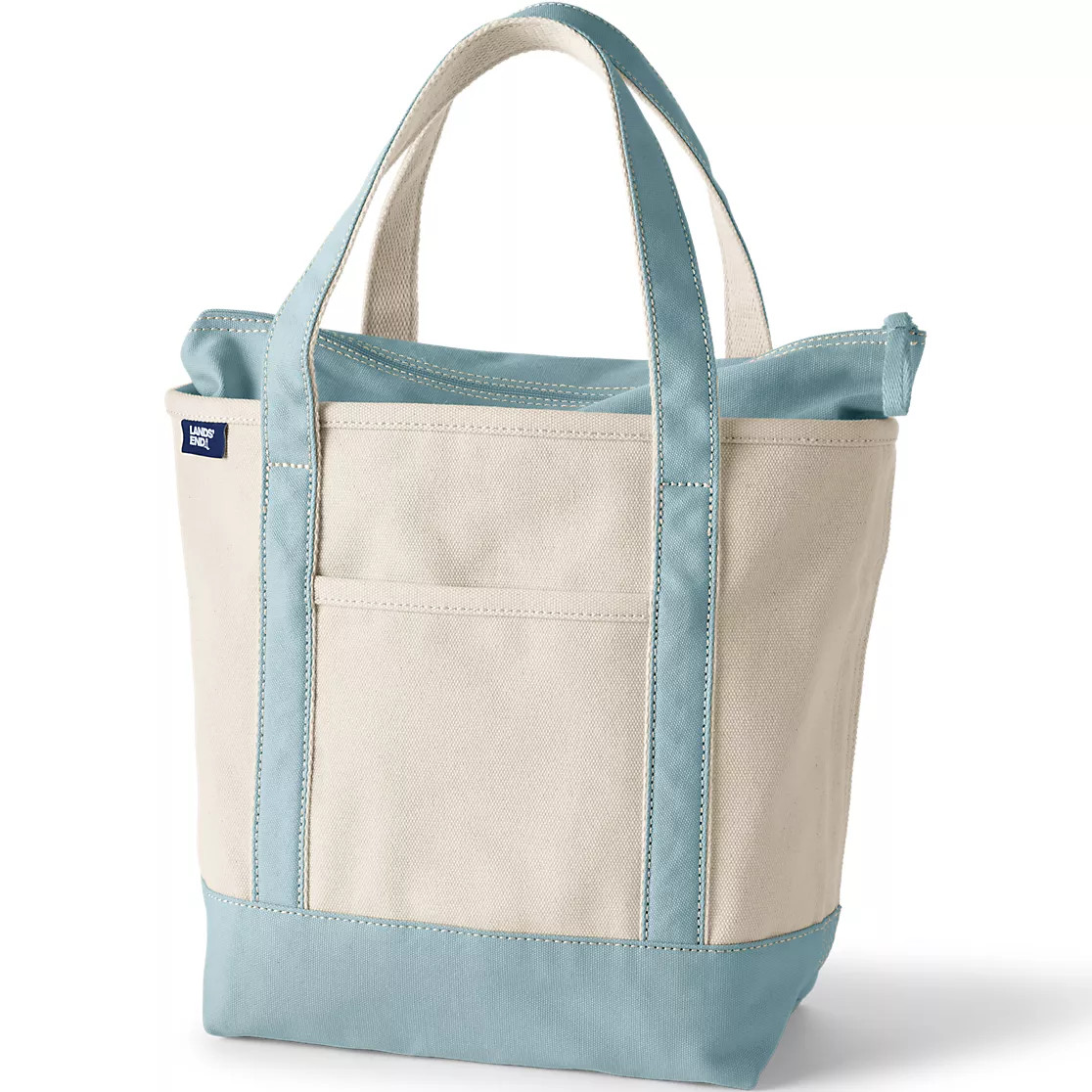 Medium 5 Pocket Zip Top Canvas Tote Bag | Lands' End (US)