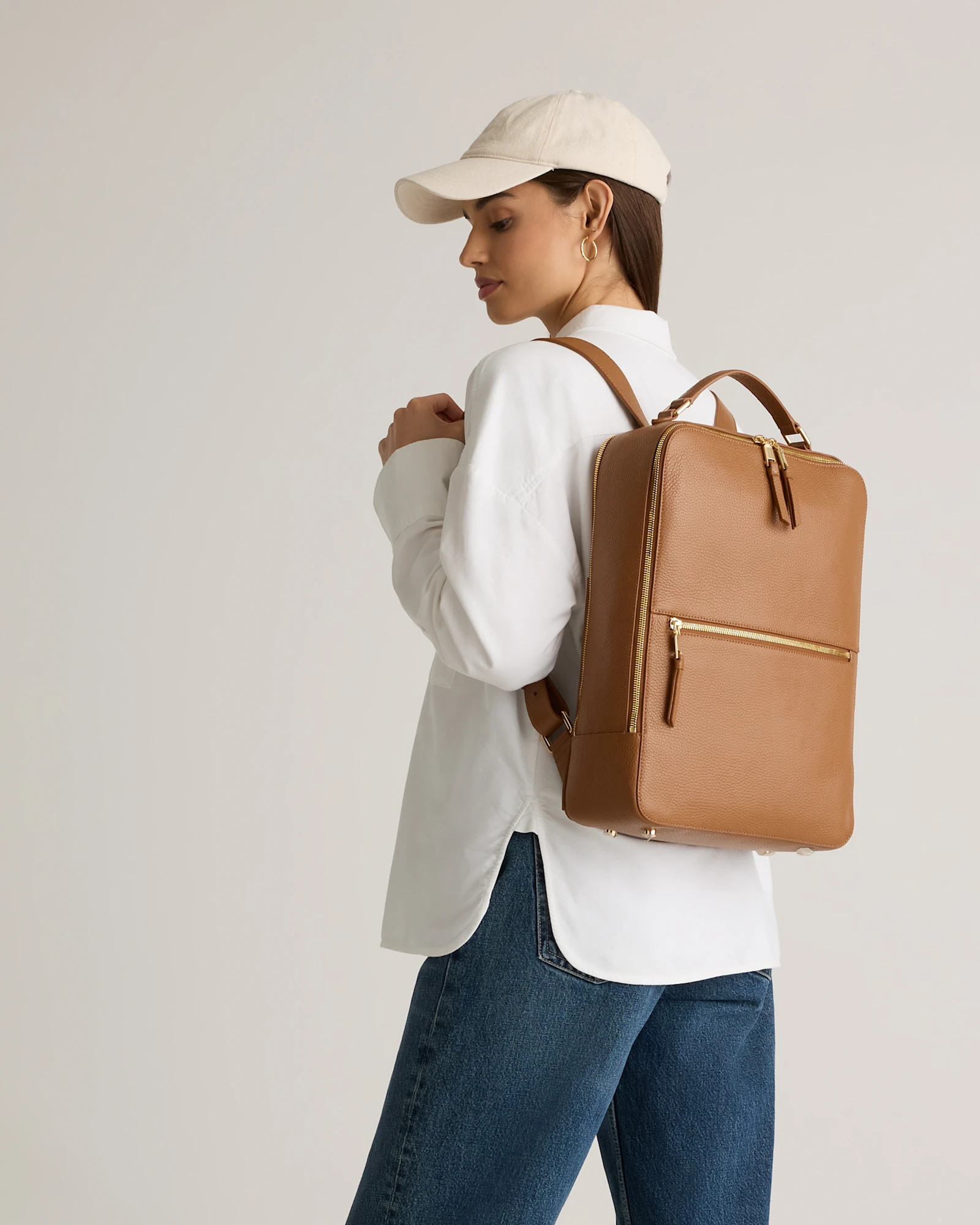 Italian Leather Laptop Backpack | Quince