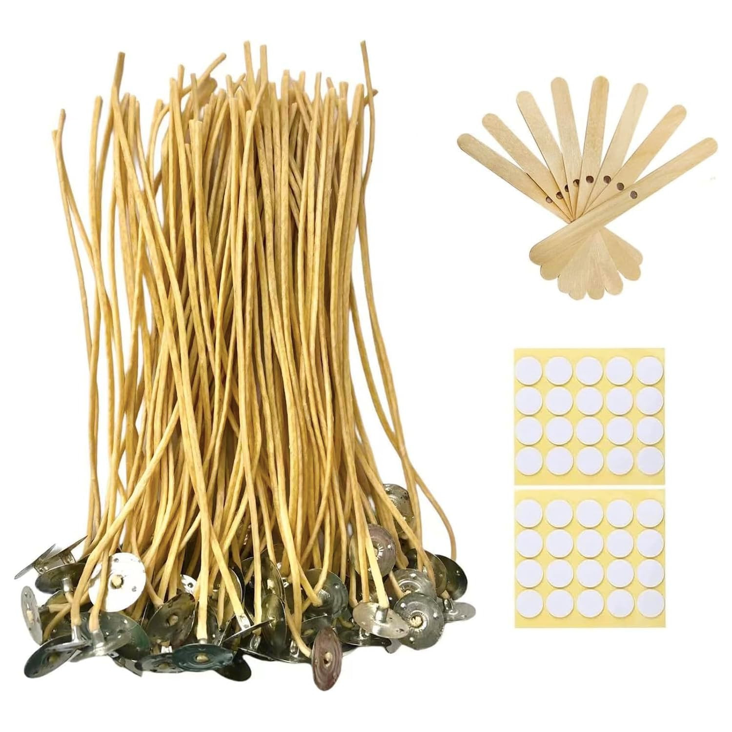 Candle Wicks 100 PCS 8 inch Hemp Candle Wicks 2.5mm Organic Beeswax Candle Wicks for Candle Makin... | Amazon (US)