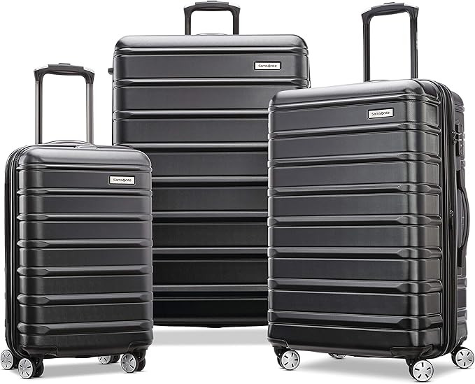Samsonite Omni 2 Hardside Expandable Luggage with Spinner Wheels, 3-Piece Set (19/24/28), Midnigh... | Amazon (US)