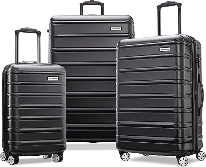 Samsonite Omni 2 Hardside Expandable Luggage with Spinner Wheels, Midnight Black, 3-Piece Set (20... | Amazon (US)