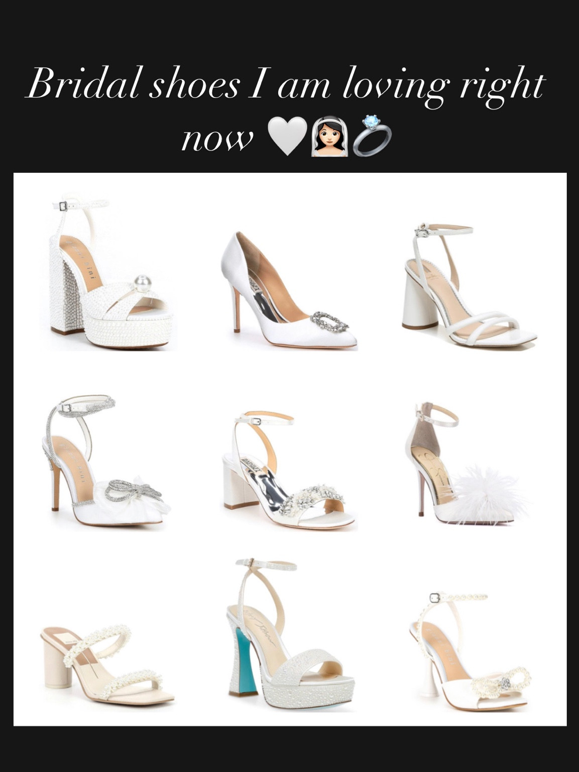 Shopping for shoes for my wedding/all the bridal events and these are some of my favorites right now! The pearl shoes might be my fav 😍💍🤍

#LTKshoecrush #LTKwedding #LTKfit