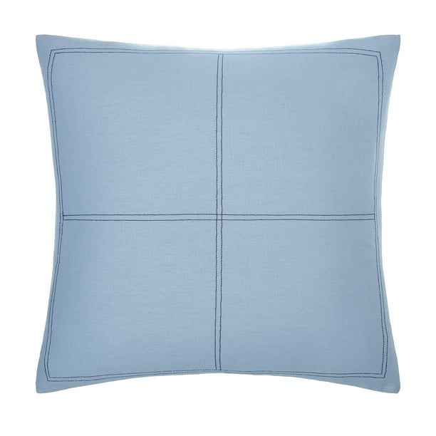 Gap Home Contrast Stitch Decorative Square Throw Pillow Blue 20" x 20" | Walmart (US)