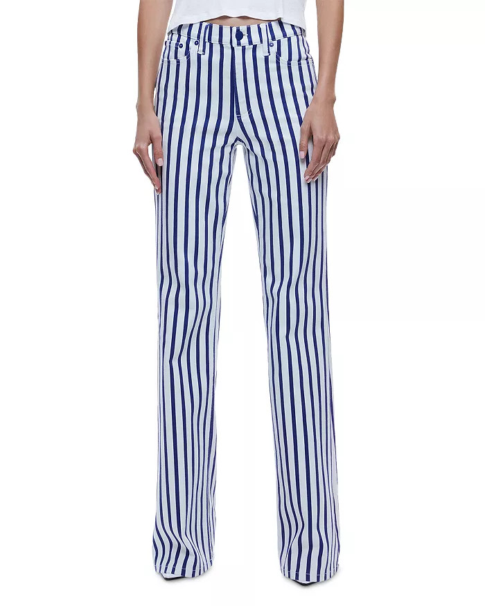 Alice and Olivia Keira Mid Rise 70's Bootcut Jeans in Admiral Stripe Back to results -  Women - B... | Bloomingdale's (US)