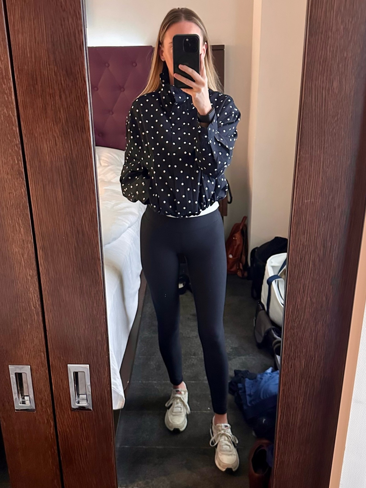 This affordable and functional light windbreaker jacket comes in so many cute colors! It has a stand up collar and pockets, and is easy to dress up or down. All color optional are on sale, too! Size: xs Color: black

Polka dots, coat, athleisure, workout, casual outfit, spring outfit, fitness, date night outfit

#LTKootd #LTKSaleAlert #LTKfitnessgoals