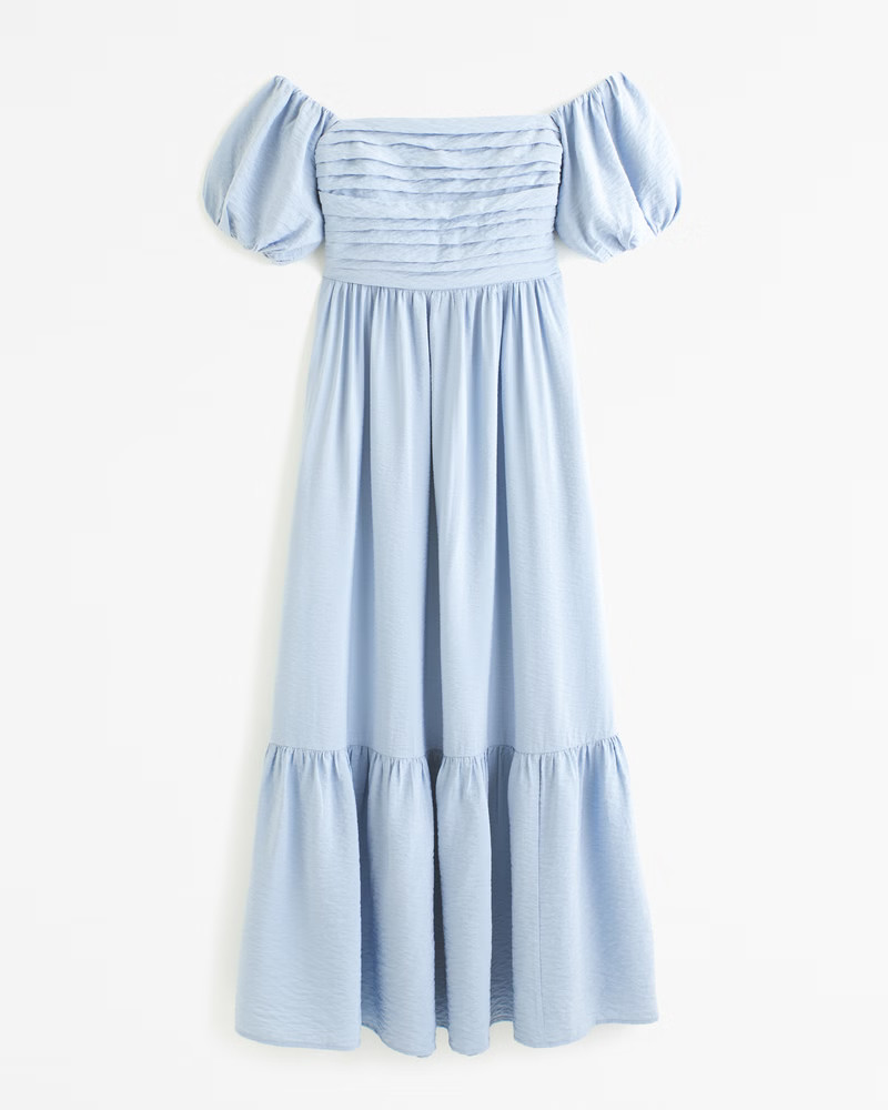 The A&F Emerson Off-The-Shoulder Maxi Dress | Abercrombie & Fitch (US)