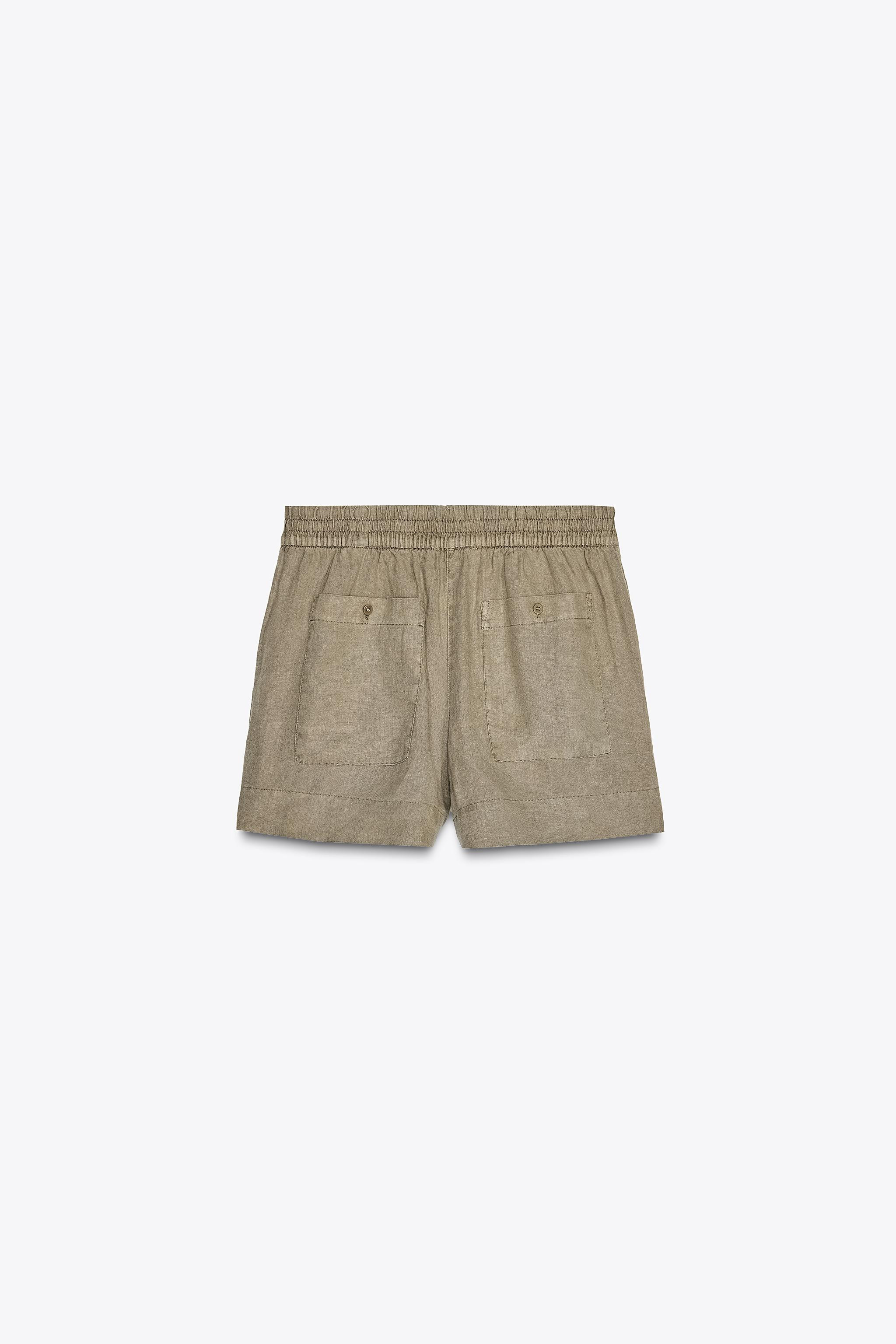 100% LINEN SHORTS ZW COLLECTION | Zara UK