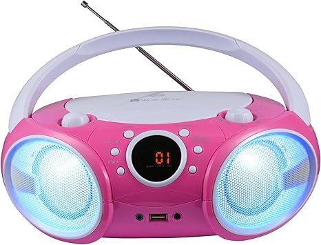 SINGING WOOD 030BTL, CD Player Boombox CD/CD-R/CD-RW, Portable w/Bluetooth, USB, AM/FM Radio, AUX... | Amazon (US)