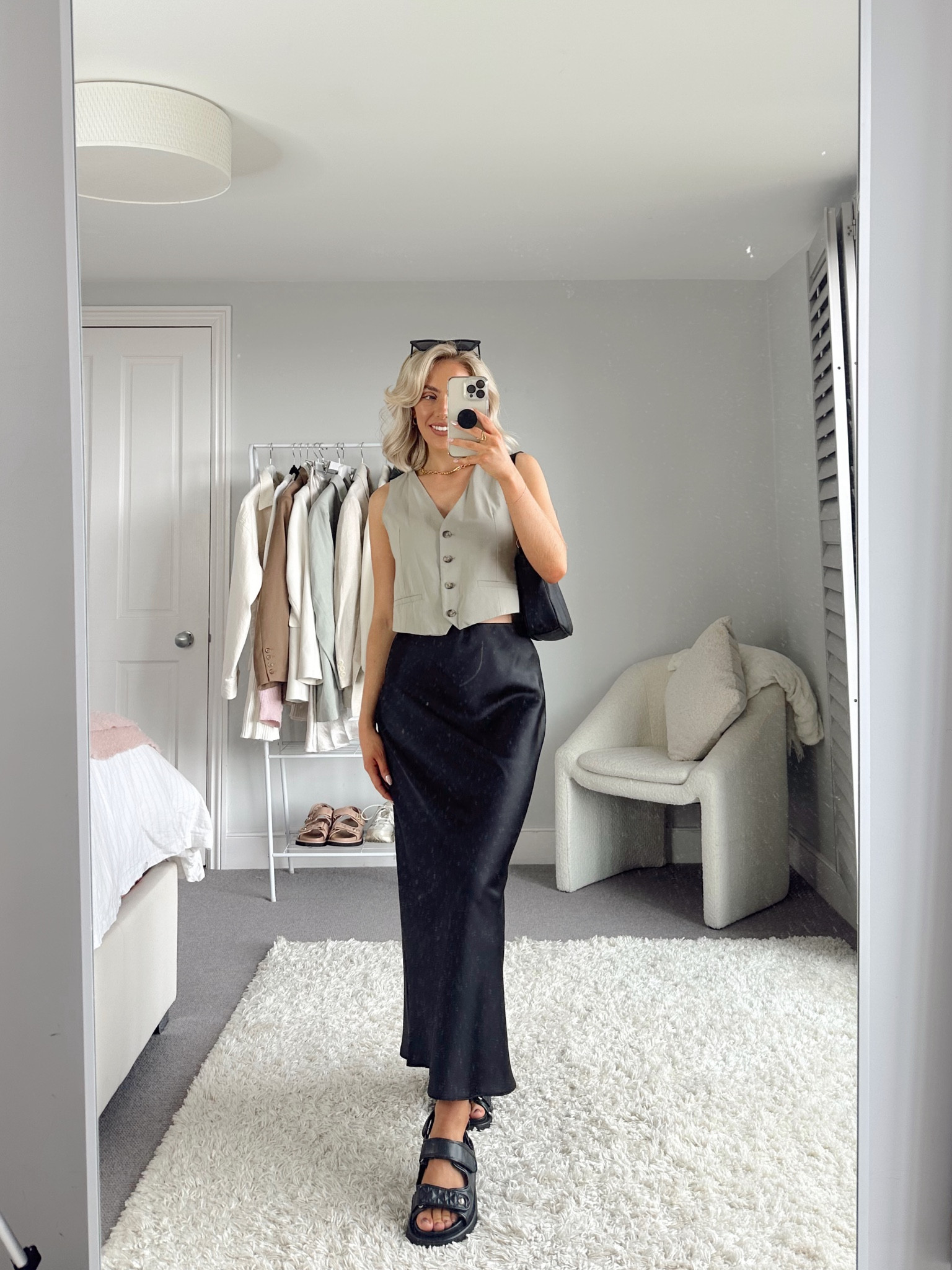 Black satin midi skirt outfit idea for spring! 

#LTKSeasonal #LTKstyletip #LTKeurope