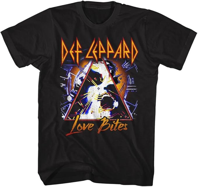Def Leppard Love Bites Black Adult T-Shirt Tee | Amazon (US)