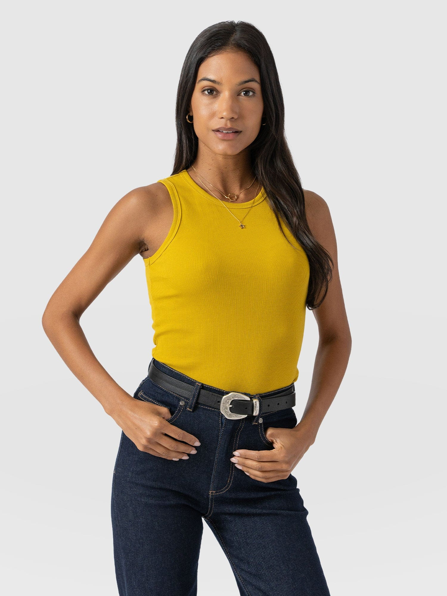 Nova Racer Vest - Mustard | Saint + Sofia UK