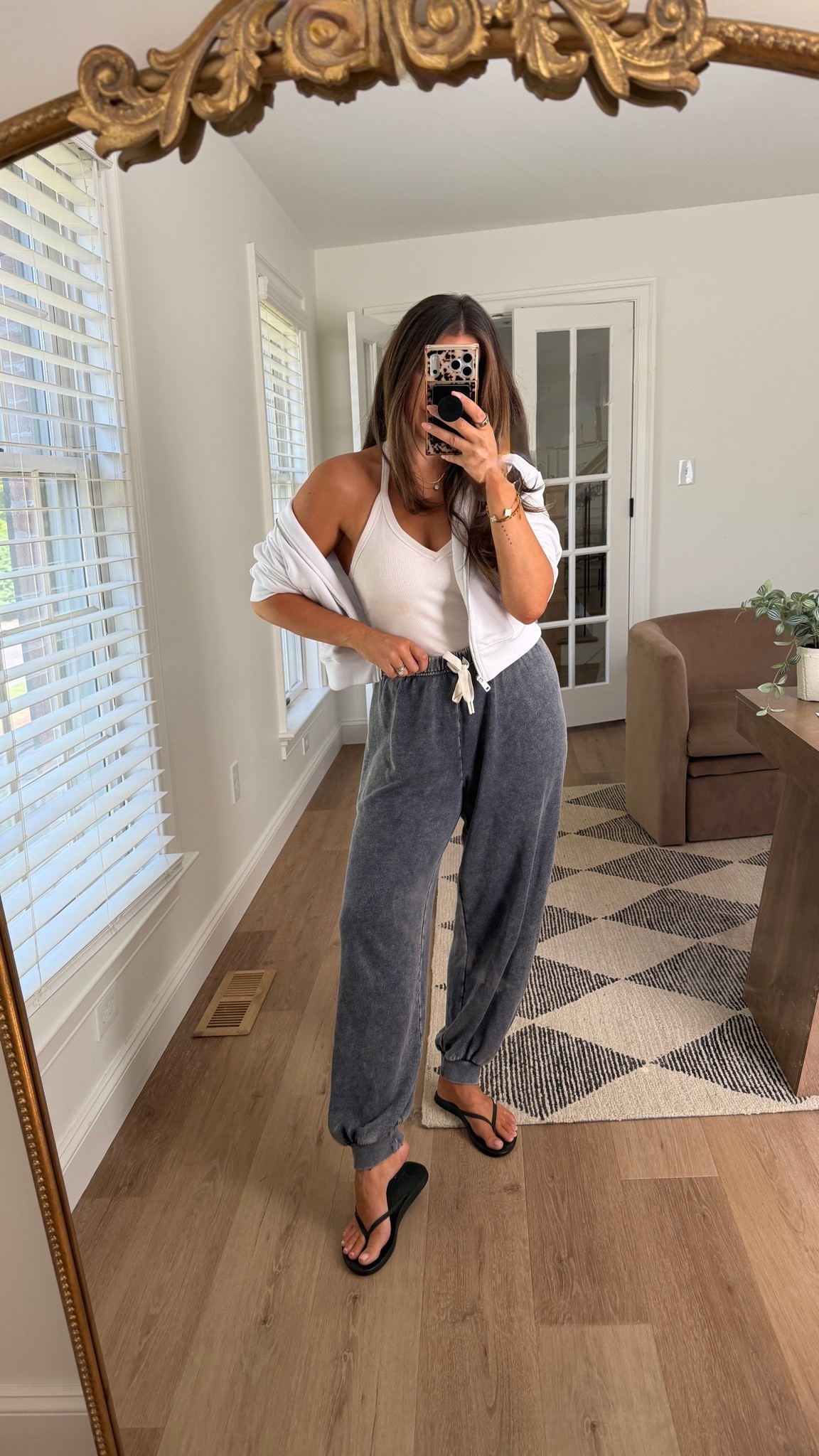 Ootd. Small tank, med zip up and small awests. Mostly everything is ON SALE! Code LHORN20 off @reef sandals

@abercrombie @Aerie

#LTKSeasonal #LTKSaleAlert #LTKmomlife