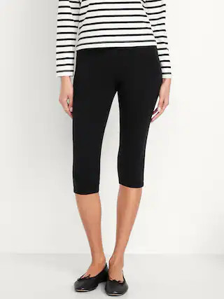 High-Waisted Fashion Layering Capri Legging | Old Navy (US)