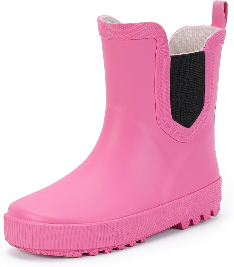 Hehainom Toddler Kids Rain Boots for Girls Boys Waterproof Rainboots Easy-on Light Weight Chelsea... | Amazon (US)