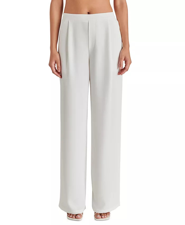 Steve Madden Women's Payton Wide-Leg Crepe Pants - Macy's | Macy's
