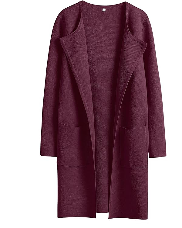 ANRABESS Womens Cardigan Sweater Open Front Knit Long Coatigan Dressy Casual Jacket Coat 2025 Fal... | Amazon (US)
