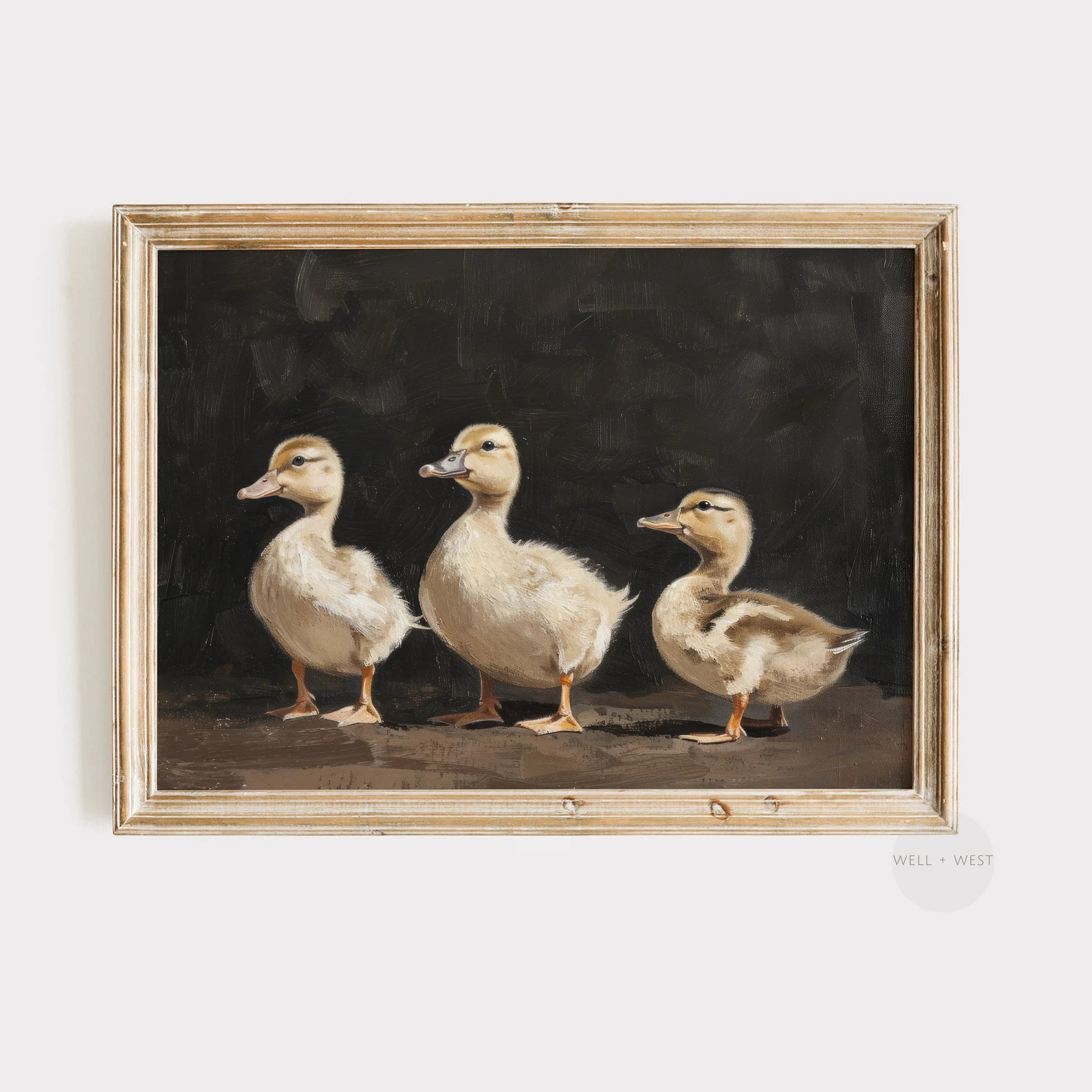 Vintage Style Ducks Print | Kids Room Duckling Oil Painting | Moody Antique Farm Animal Printable... | Etsy (US)