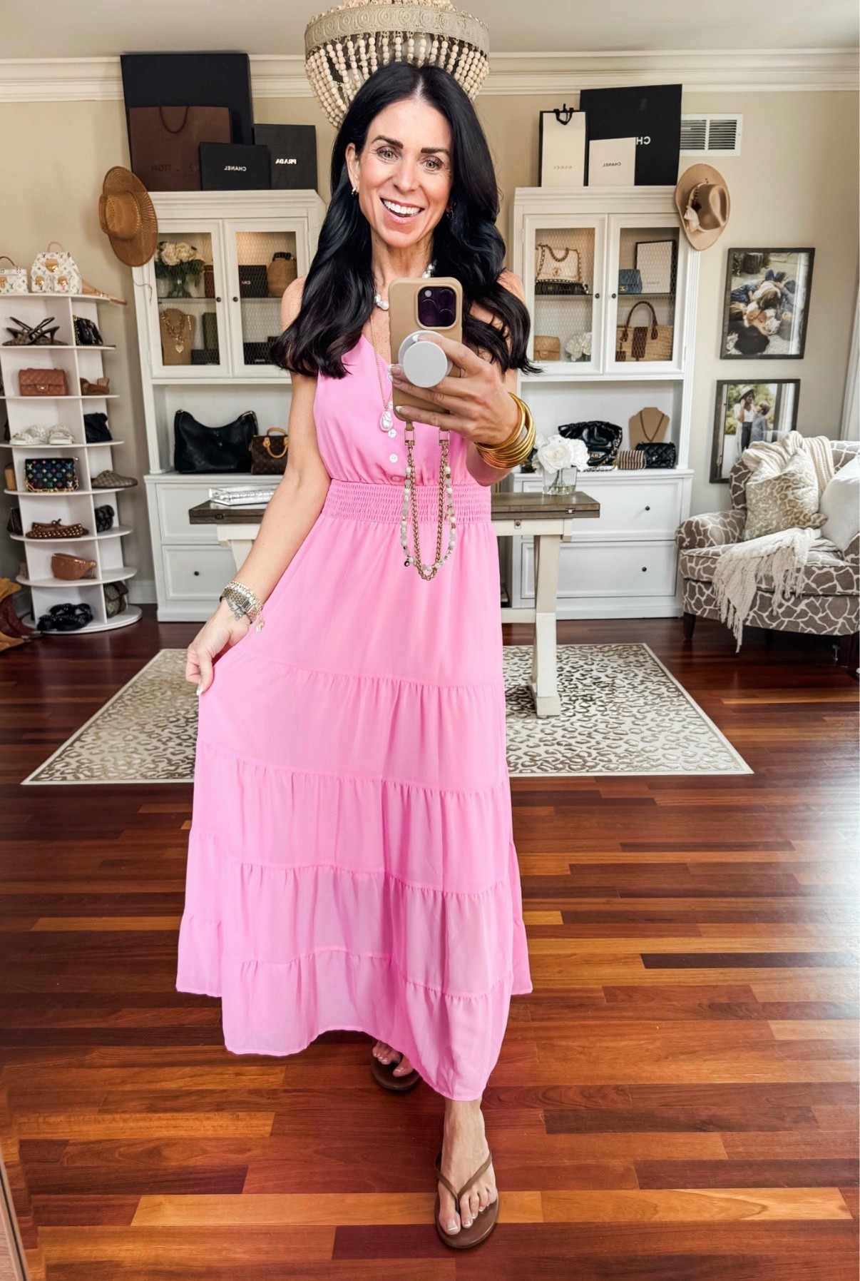 Love this pink dress for vacay or spring! In a small 

#LTKFindsUnder50 #LTKootd #LTKSeasonal