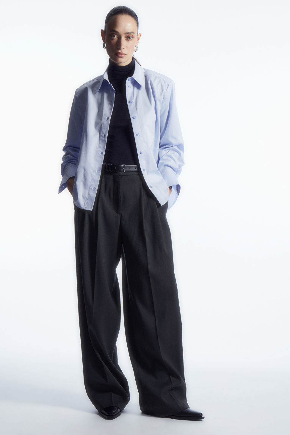 RELAXED TAILORED WOOL WIDE-LEG TROUSERS | COS UK