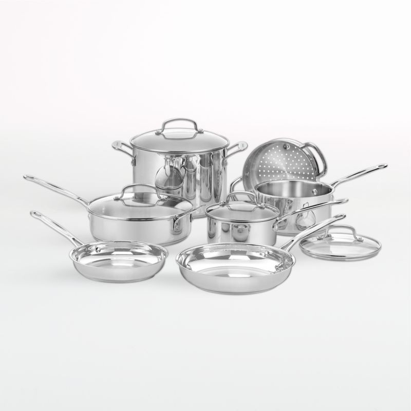 Cuisinart Chef's Classic Stainless Steel 11-Piece Cookware Set + Reviews | Crate & Barrel | Crate & Barrel