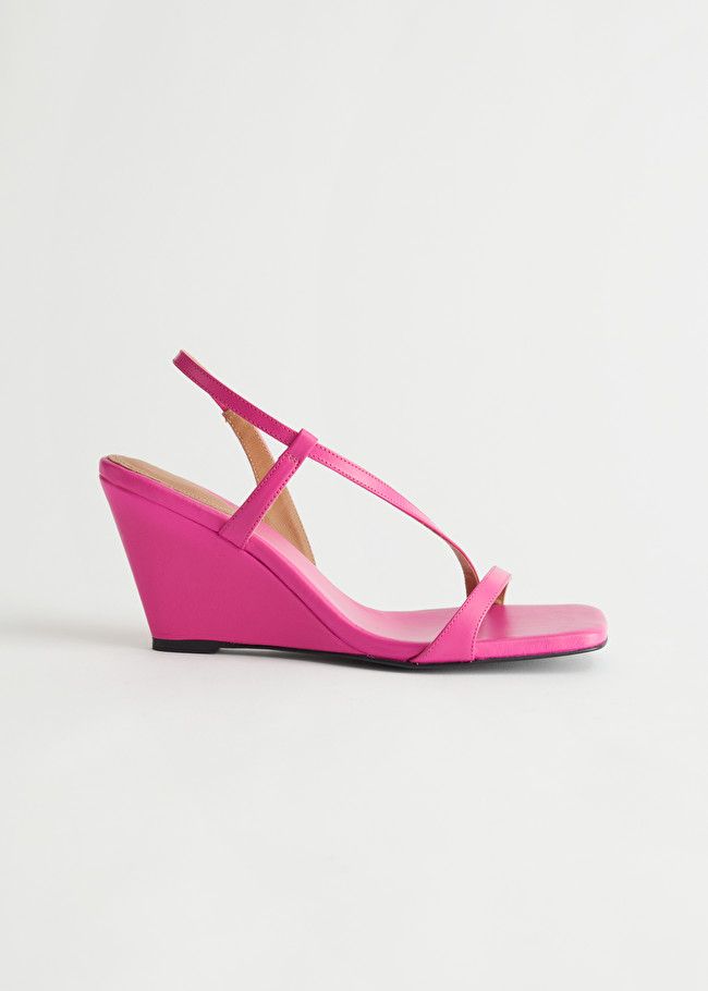 Strappy Heeled Leather Wedge Sandals | & Other Stories (EU + UK)
