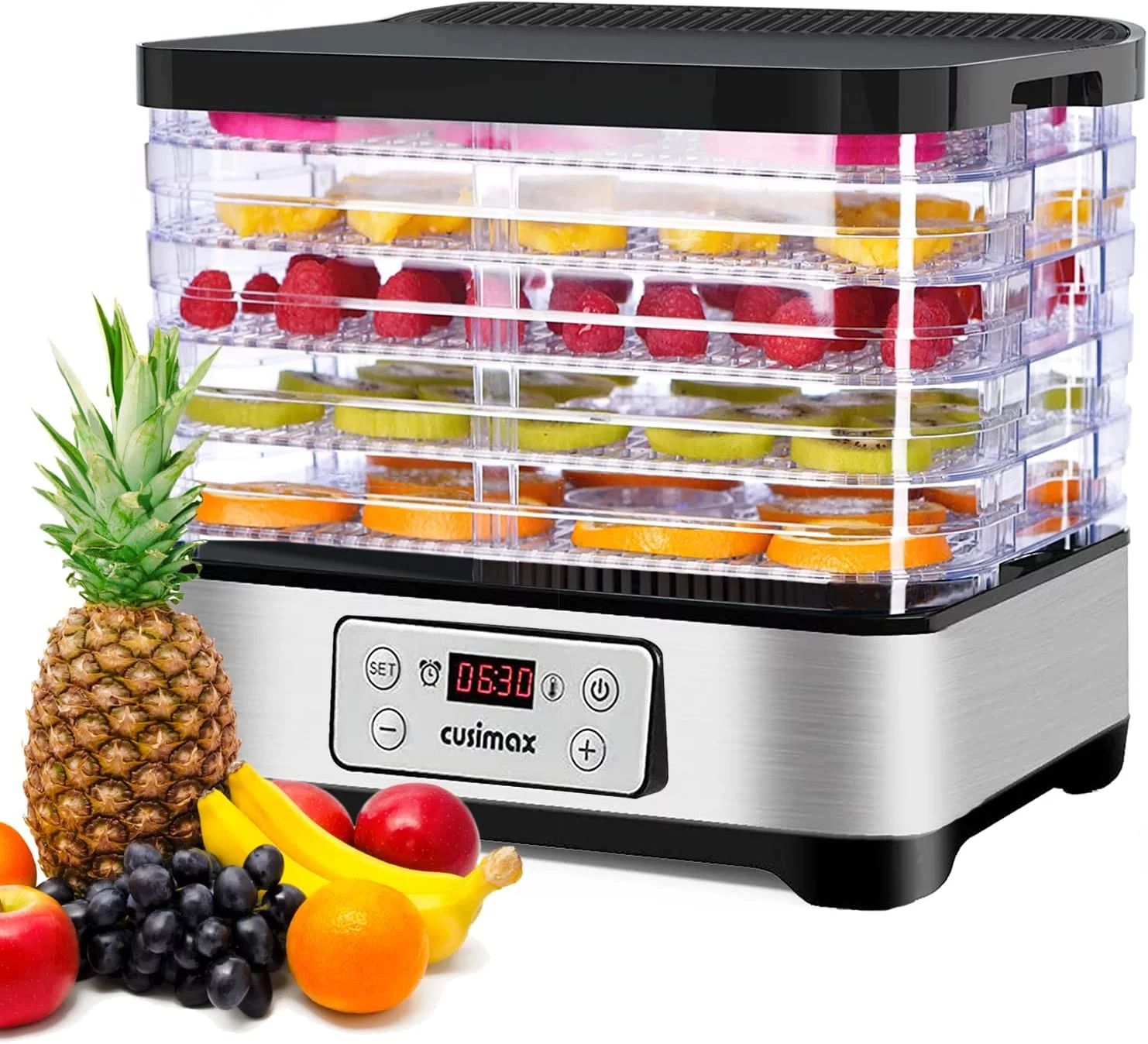 Cusimax Food Dehydrator with Temp Control and 24 Hours Timer for A Variety of Foods and 5 Trays w... | Walmart (US)