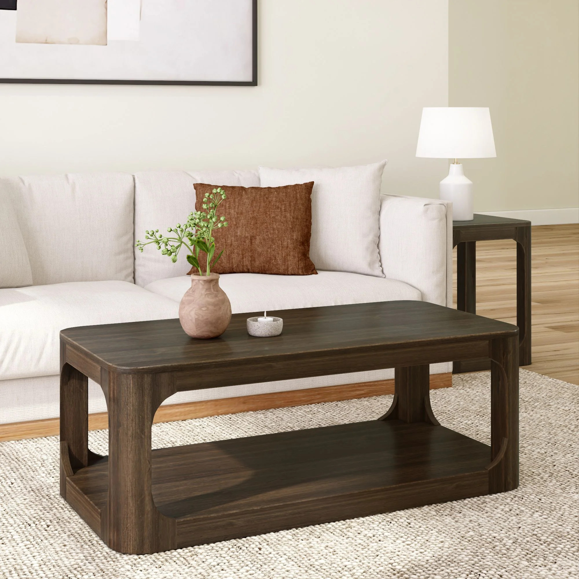 Jasmarie 4 Legs Coffee Table with Storage | Wayfair North America