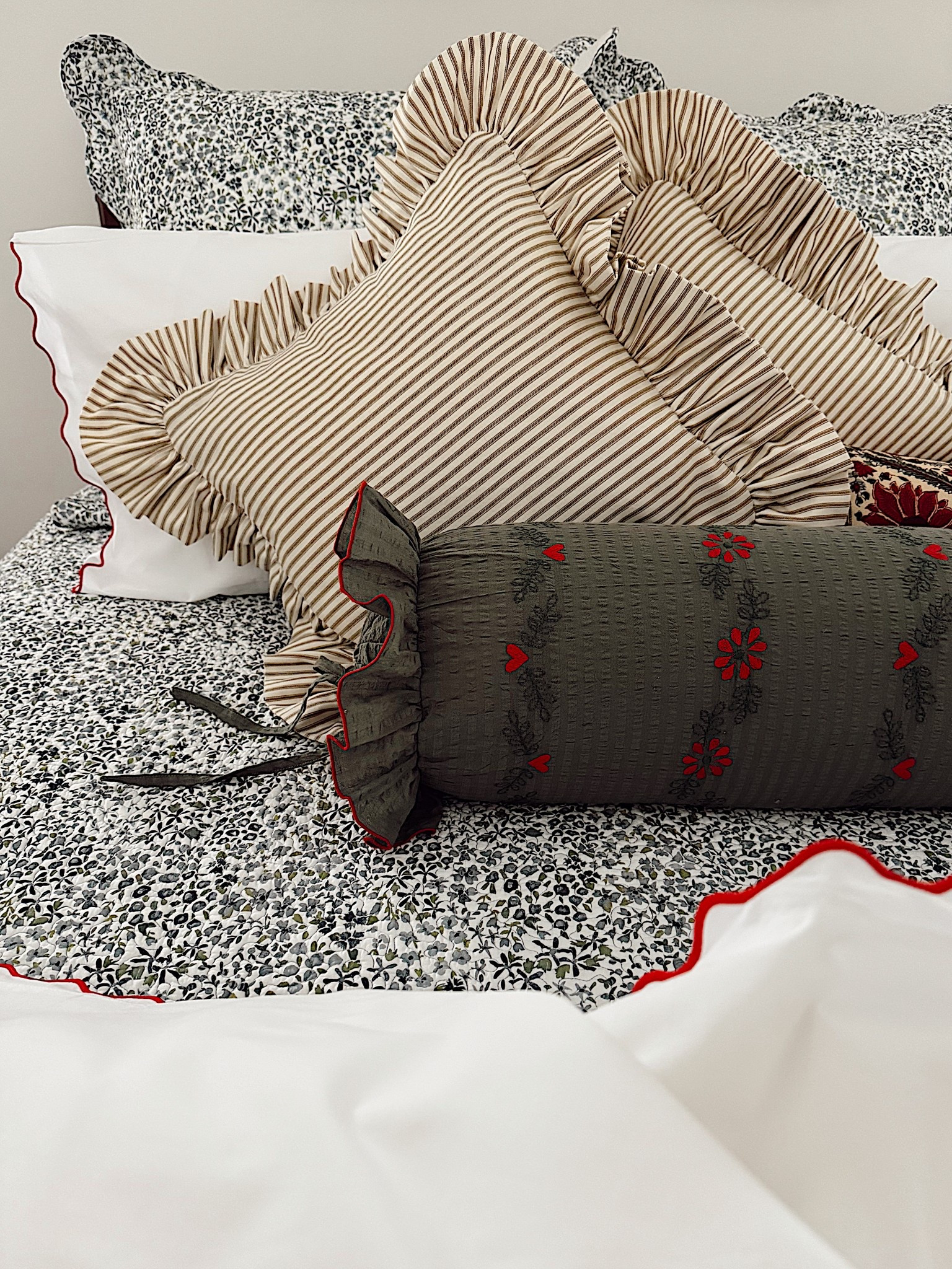 A cozy bed, fit for the season. The quilt and shams from Ballard Designs are remarkably good quality for the price. With the exception of the ticking stripe shams, everything else in thisA cozy bed, fit for the season. The quilt and shams from Ballard Designs are remarkably good quality for the price. With the exception of the ticking stripe shams, everything else in this photo is on sale, too! ❤️

#LTKSaleAlert #LTKHoliday #LTKHome