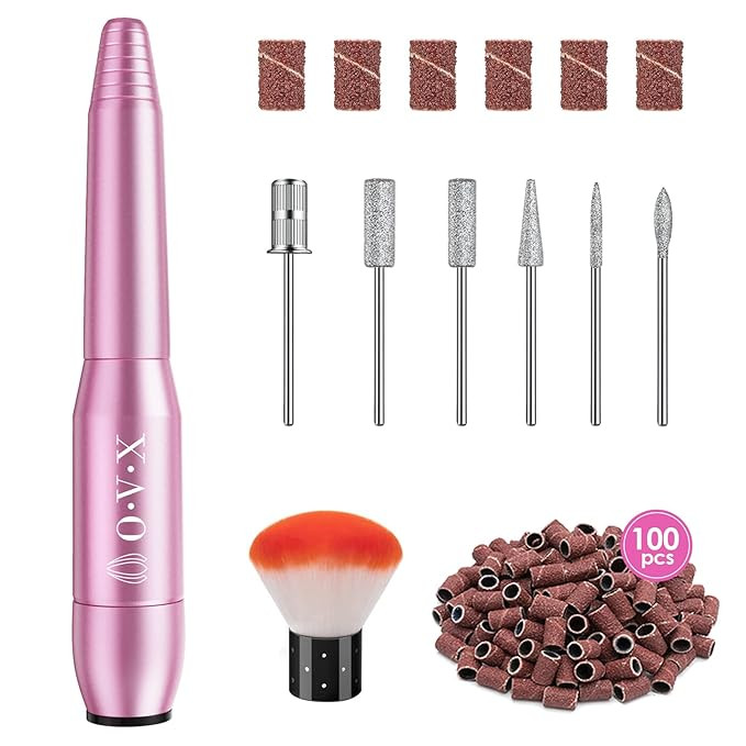 Portable Electric Nail Drill File Machine with Acrylic Nail Kit Set Professional 20000rpm Manicur... | Amazon (US)