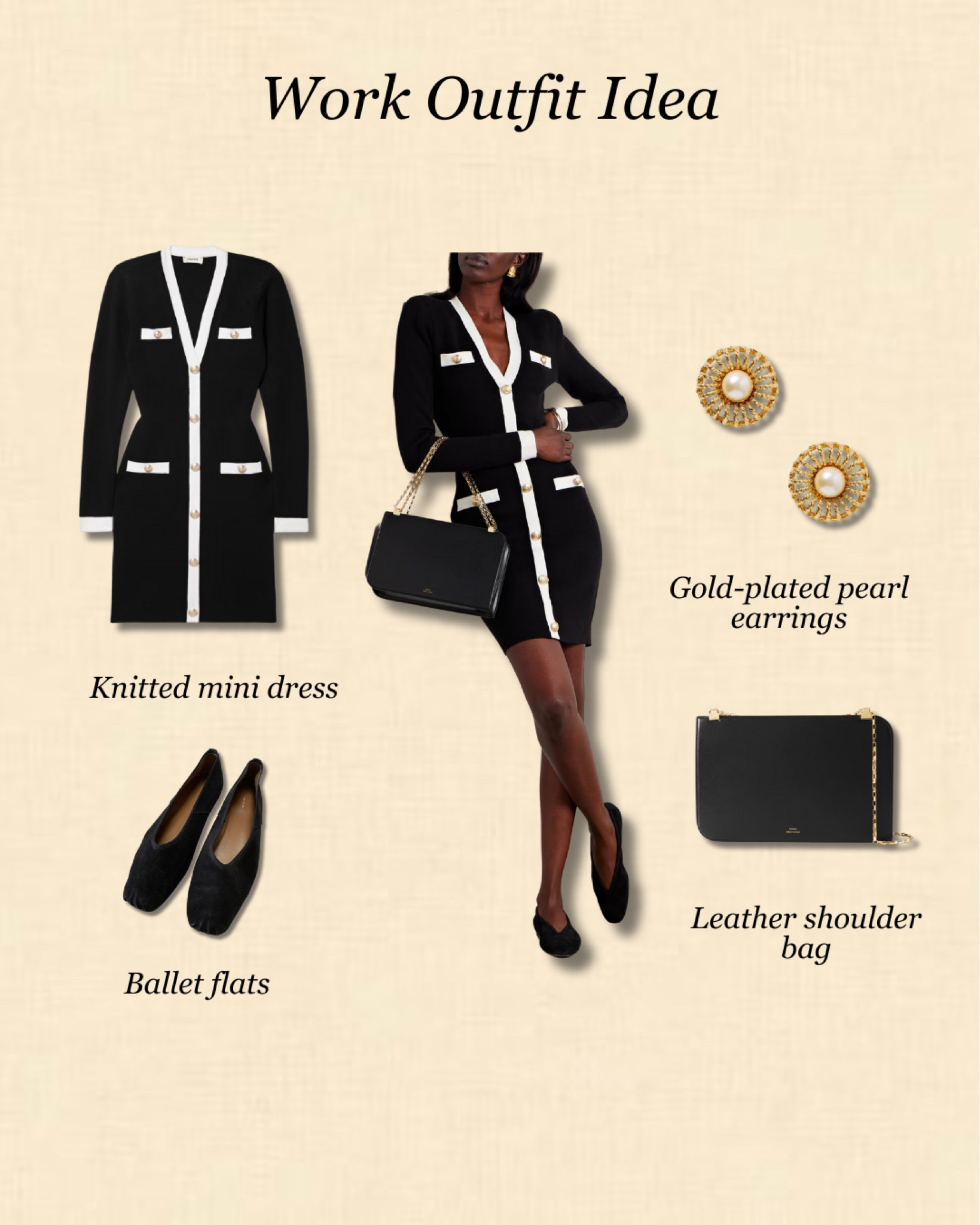 Net-a-porter, L’agence, Jennifer behr, Toteme, The row, transitional outfit, transitional style, work outfit, work wear, office outfit, work outfit ideas, knit dress, cardigan dress, gold earrings, ballet flats, black flats, suede flats, leather shoulder bag, office outfit ideas, style inspiration 

#LTKSeasonal #LTKstyletip #LTKeurope
