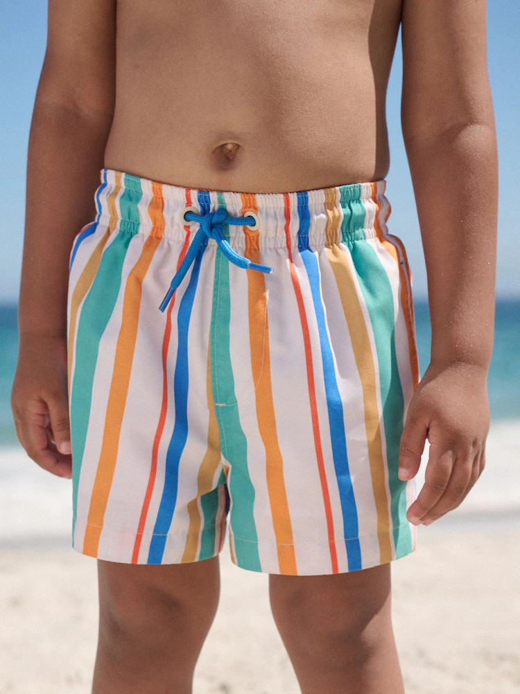 Multi Stripe Printed Swim Shorts (3mths-7yrs) | Next US
