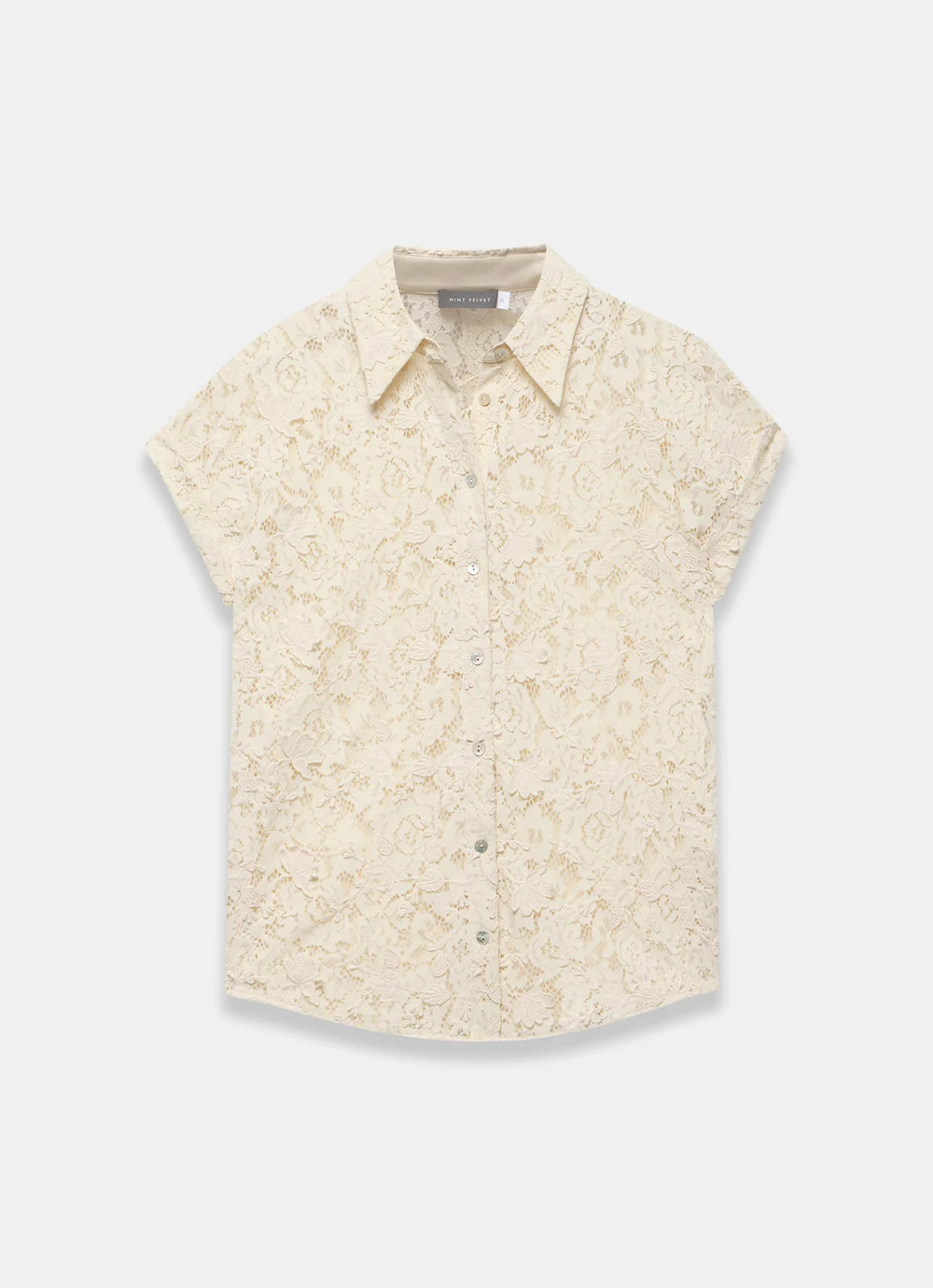 Cream Lace Shirt | Mint Velvet