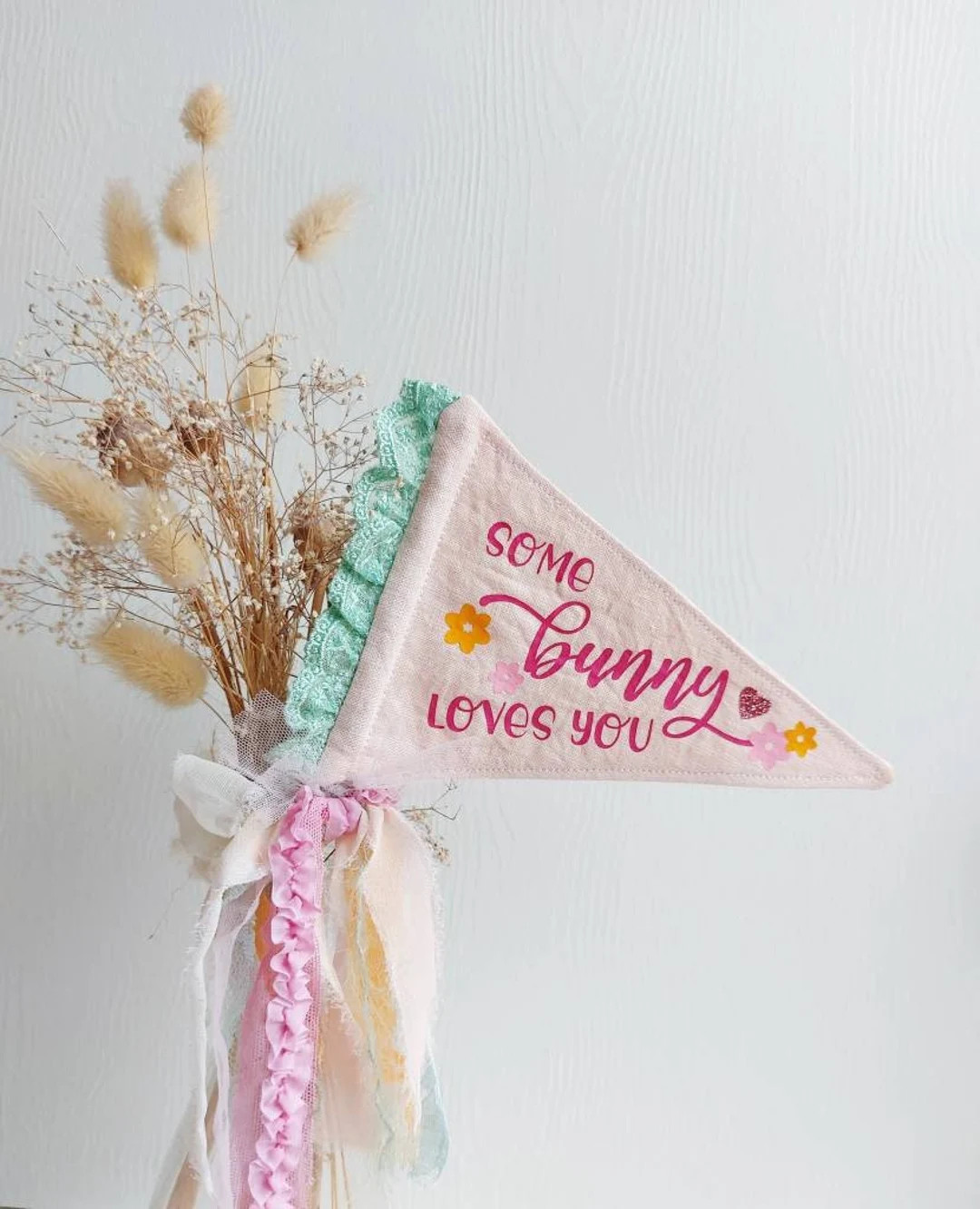 Easter Pennant Flag Some Bunny Loves You Decor Kids Easter - Etsy | Etsy (US)