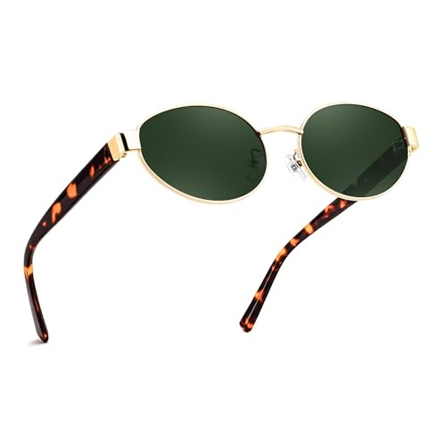 FEISEDY Sunglasses Men Women UV400 Protection Retro Trendy Classic Oval Small Metal Frame B0402 | Amazon (US)