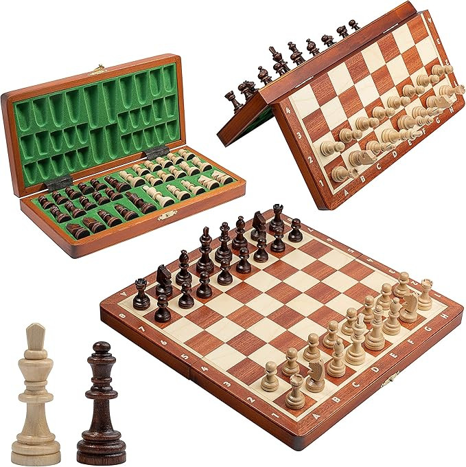 Great Looking Tournament MAGNETIC Wooden Chess Set, 28cm/11" Luxury Chess Set with Magnetized Fig... | Amazon (UK)