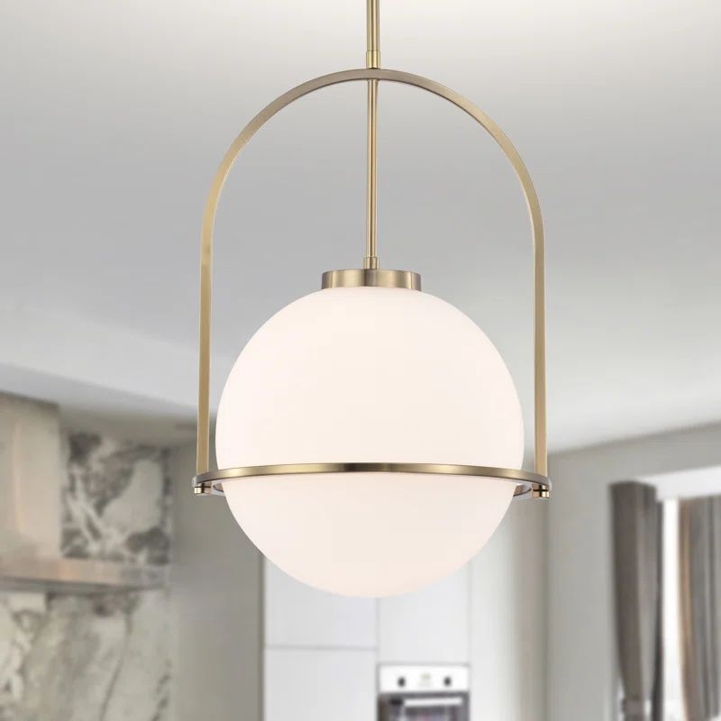 1 - Light Gold Single Pendant | Wayfair North America