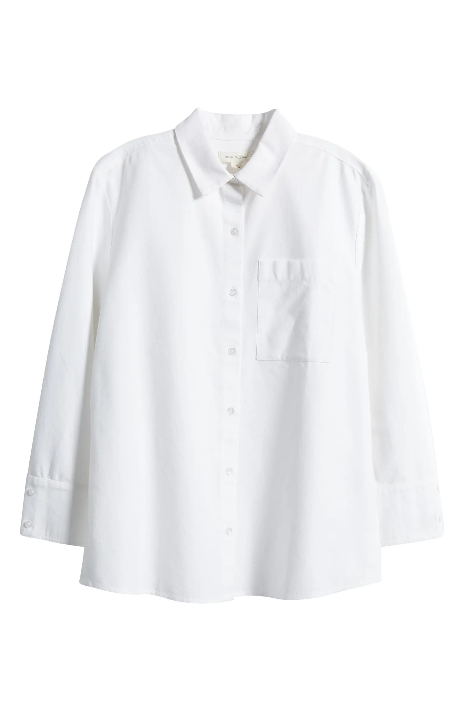 Treasure & Bond Oversize Cotton Button-Up Shirt | Nordstrom | Nordstrom