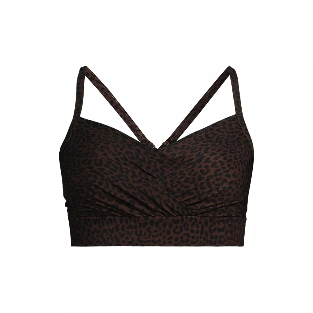 Women's SlenderSuit Pleated Bikini Top | Lands' End (US)