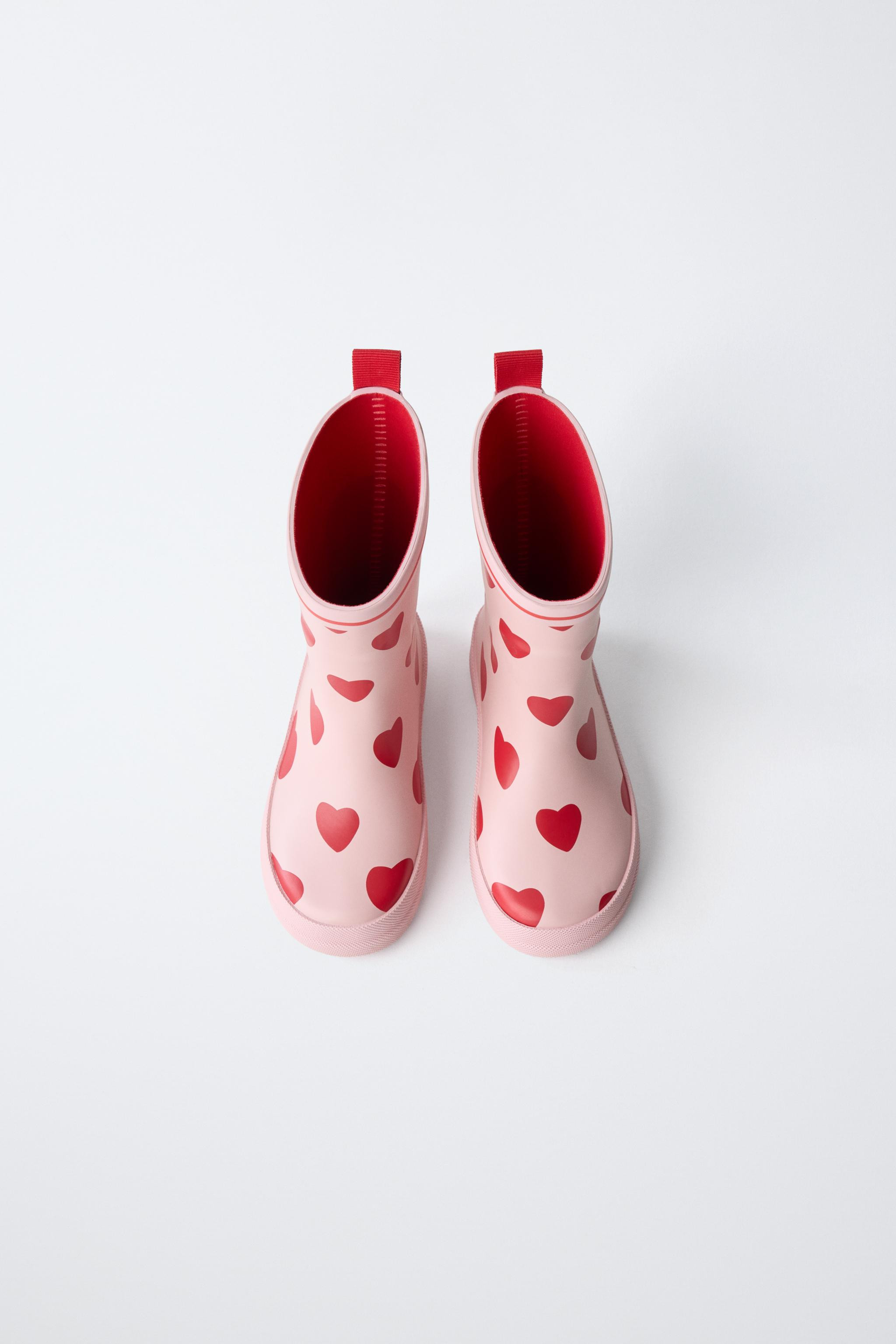 HEART PRINT RAIN BOOTS | Zara US