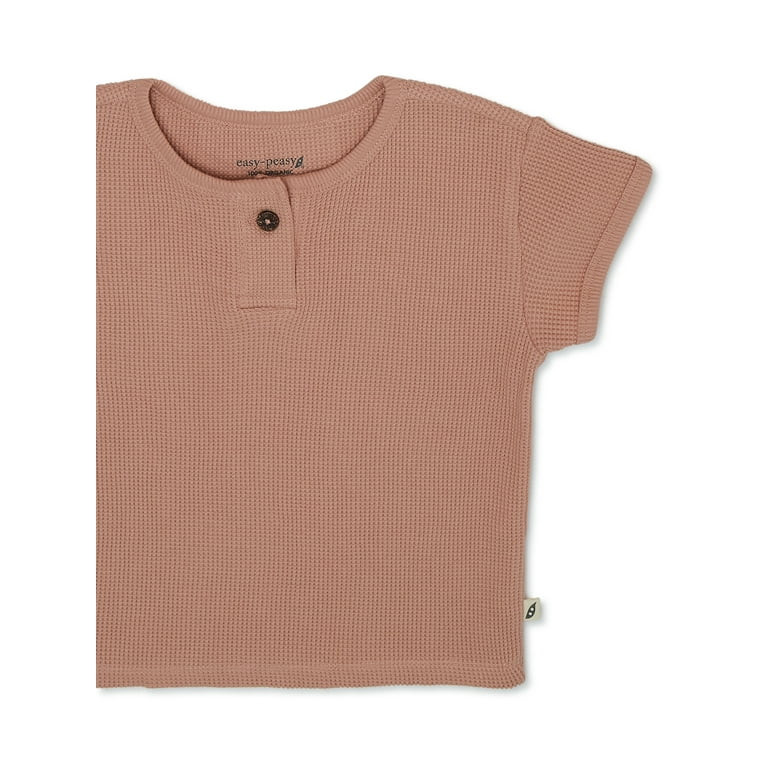 easy-peasy Toddler Girl Short Sleeve Waffle T-Shirt, Sizes 18M-5T | Walmart (US)