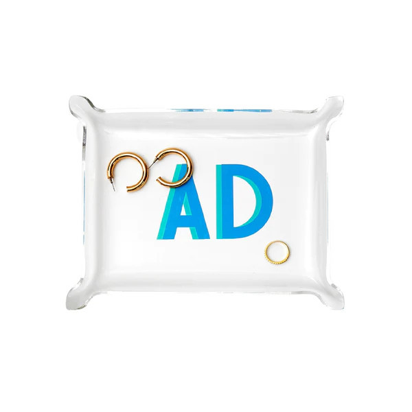 Shadow Monogram Acrylic Tray | Sprinkled With Pink