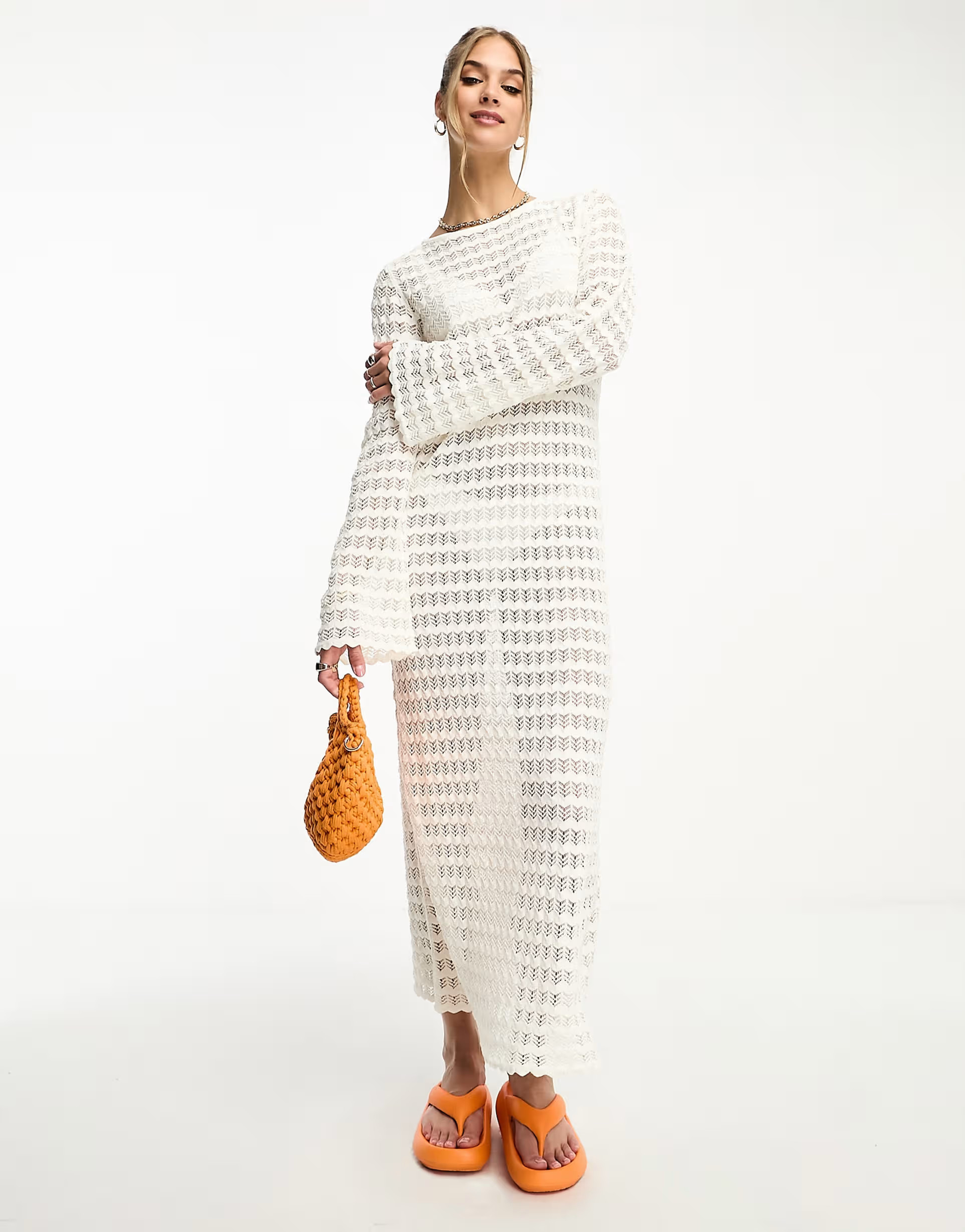 & Other Stories crochet maxi dress in white | ASOS (Global)