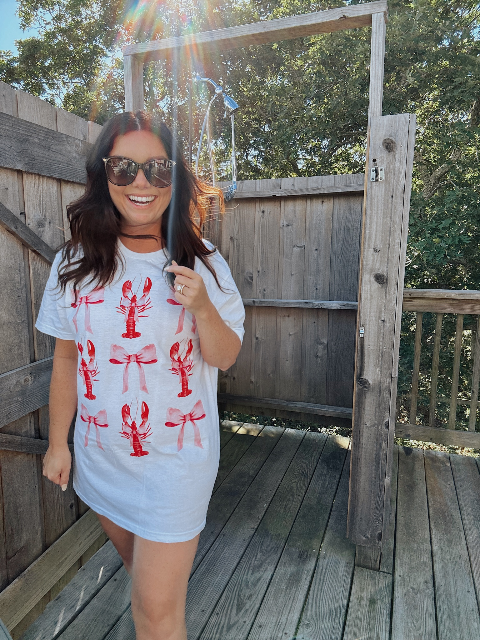 no bad daysss ☀️🦞 happy short work week!

this graphic tee was calling my name 😍 literally sooo cute!! I sized up to a large to wear it over swim! it comes in a few different colors. tee, swim and sunnies are linked in my bio!

.
.
.

#nobaddays #summervibes #newenglandvibes #summerstyle #mvstyle #marthasvineyard #summeronmv #july #lobster #bows #graphictee #swimstyle #summervacation #beachdays #newenglandblogger #nyblogger #mystyle #ltk #teamltk 

#LTKSeasonal #LTKStyleTip #LTKSwim