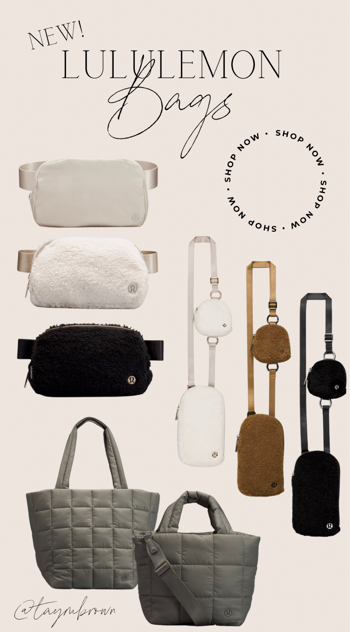 Lululemon belt bag. Sherpa bag. Phone bag. Belt bags. Quilted tote. 

#LTKfit #LTKunder100 #LTKitbag
